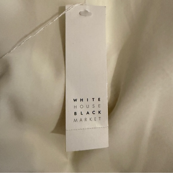 NWT White House Black Market Cream Tweed Zip Blazer Sz 0 - Picture 5 of 8